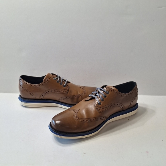 Cole Haan Men’s Original Grand Wingtip Oxford Shoes Safari Leather/Ivory Size 8W main image 4